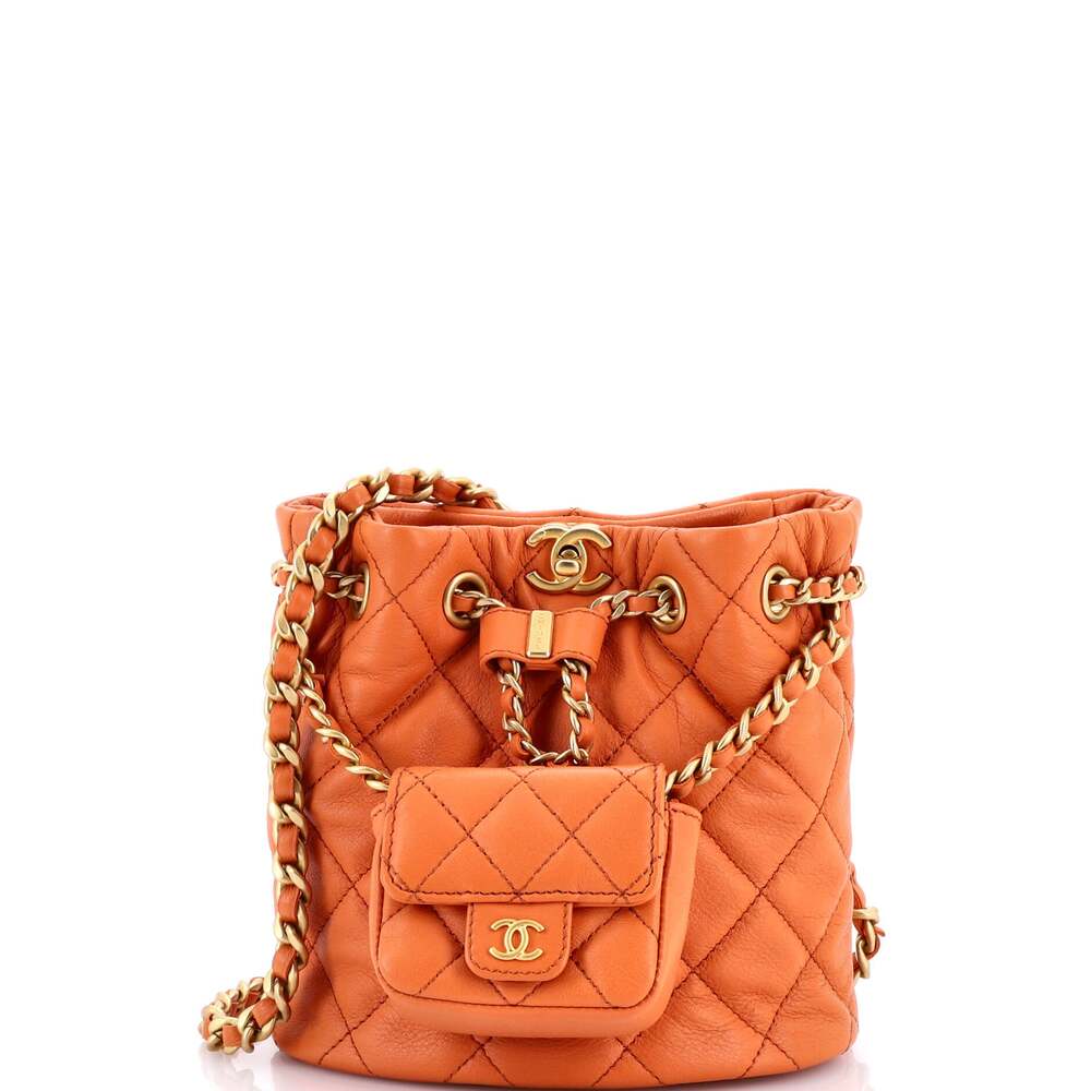 Chanel Cc Pocket Chain Bucket Backpack #263636C48B